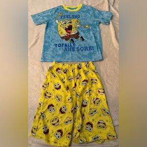 SpongeBob SquarePants Kids Pajamas Set - Blue and Yellow 10/12